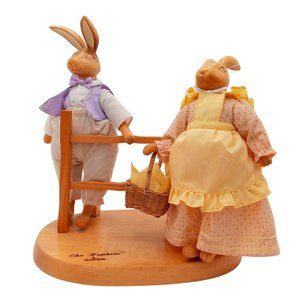 The Hopkins Bunny Rabbit Sculpture Wood Robert Raikes 1990s Numbered Limited